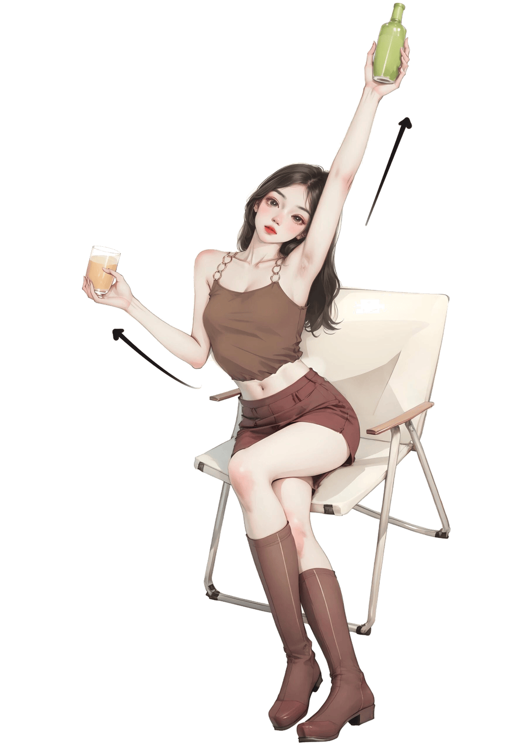 举杯庆祝坐姿