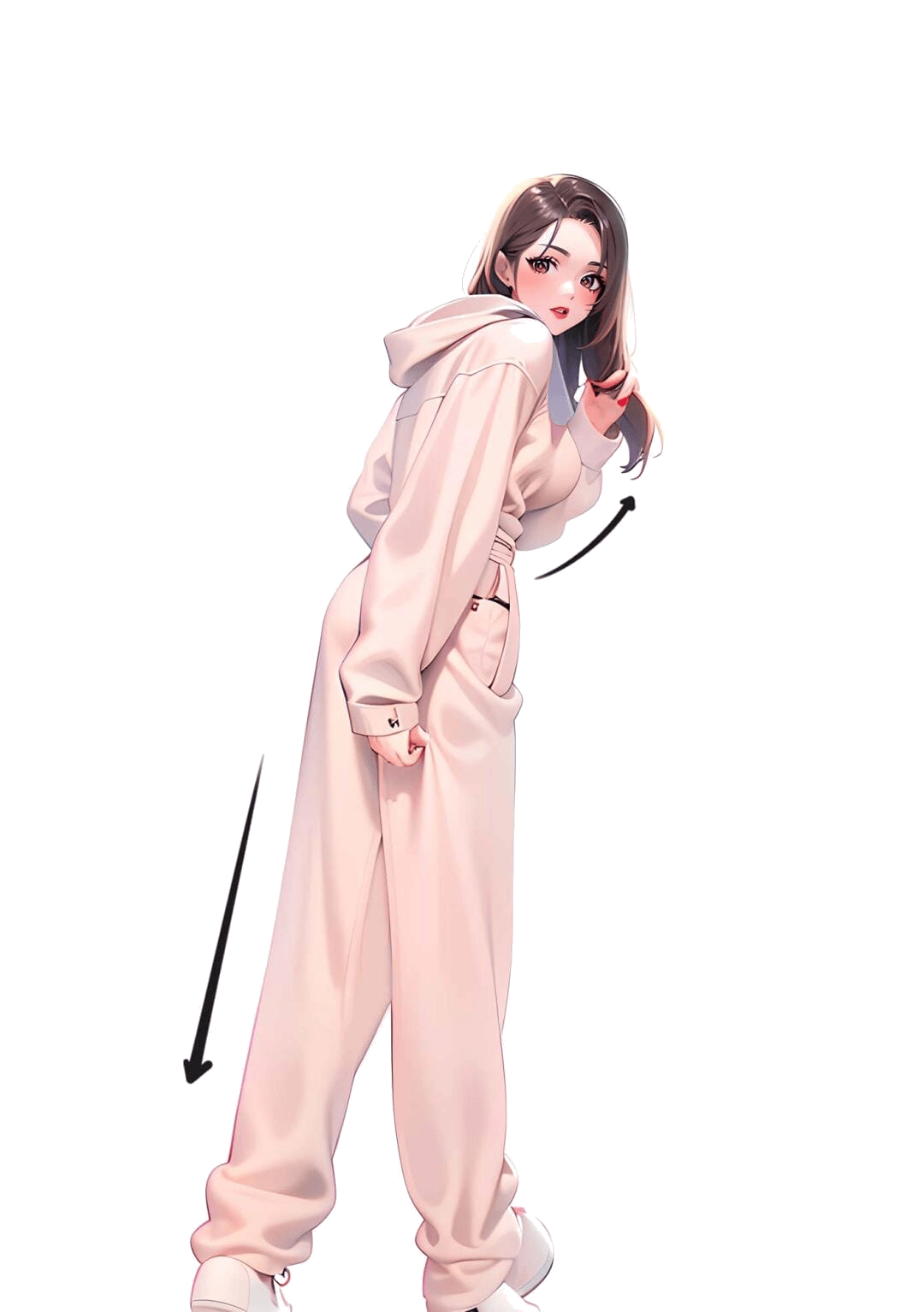 休闲侧身回眸