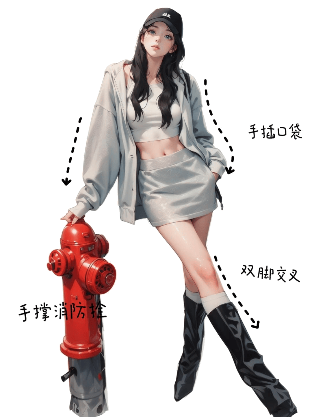 休闲倚靠姿势