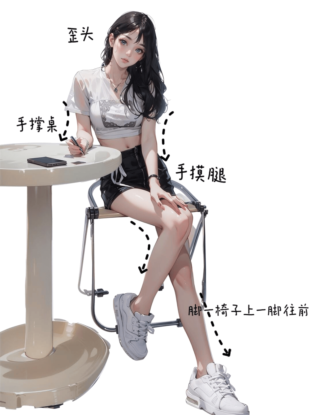 休闲坐姿参考