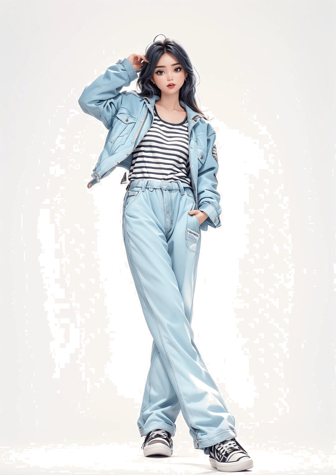 休闲插兜站姿