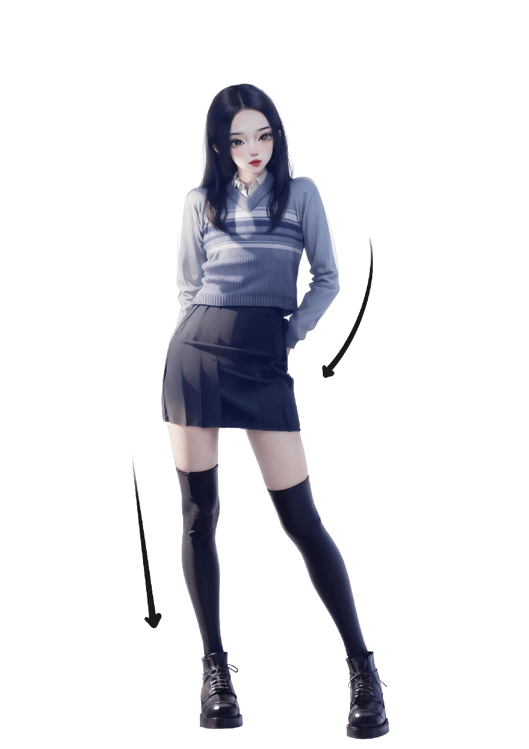 休闲插兜站姿