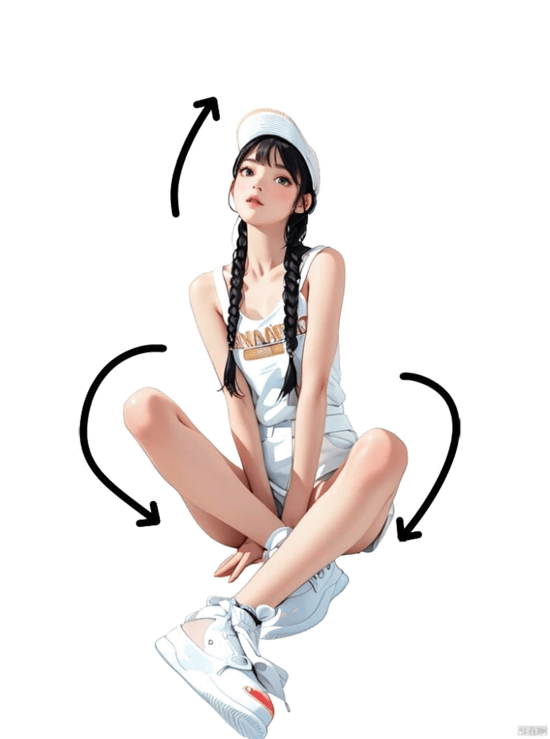休闲盘腿坐姿