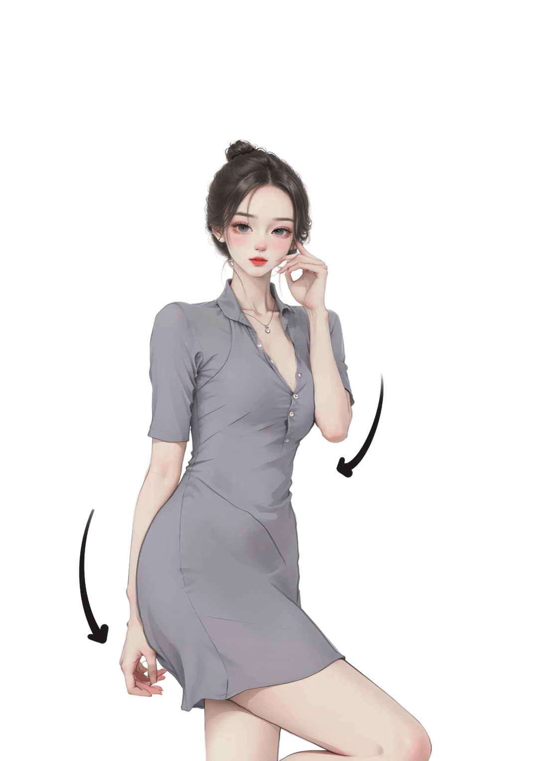 优雅侧身摆姿