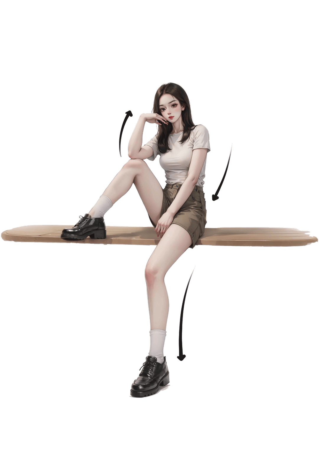 优雅托腮坐姿