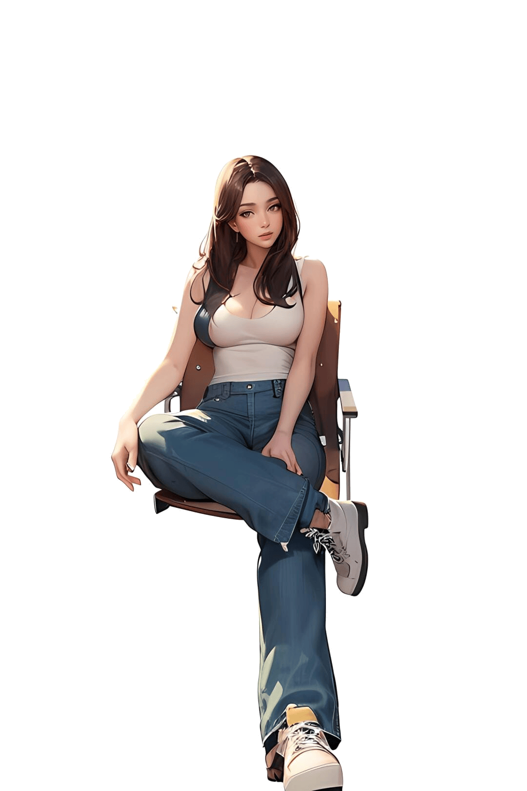 优雅翘腿坐姿