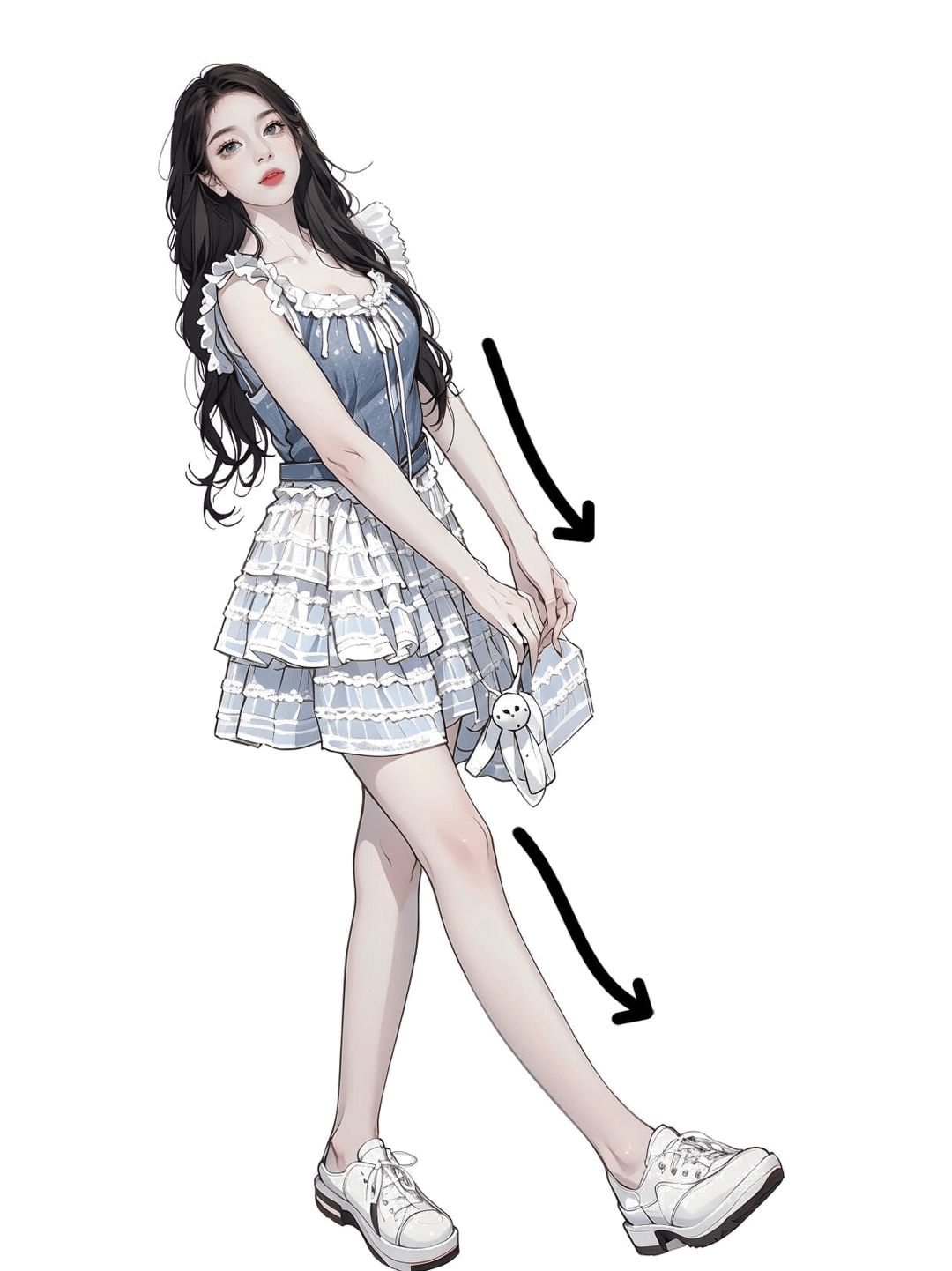 优雅行走侧身