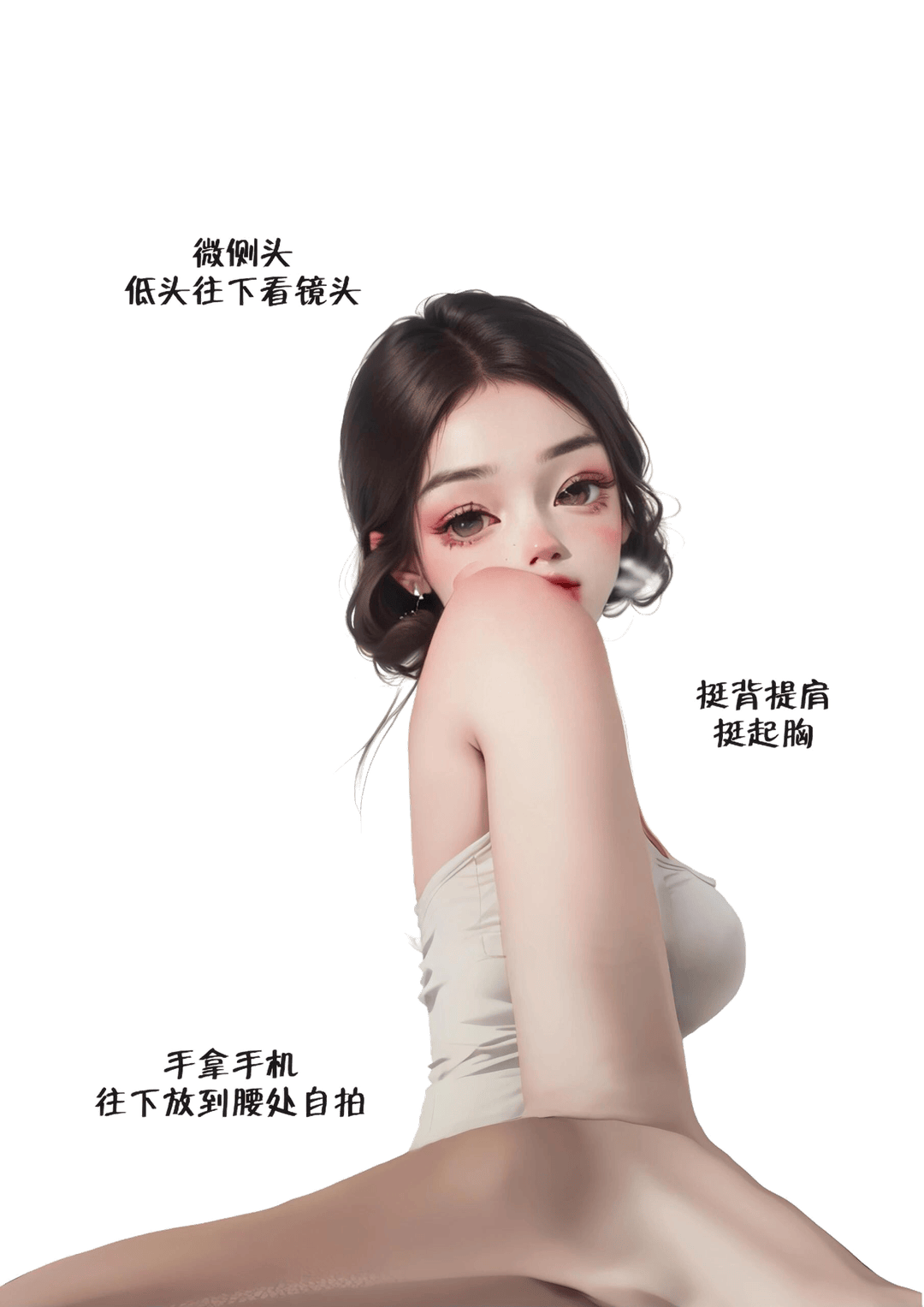 低头回眸自拍