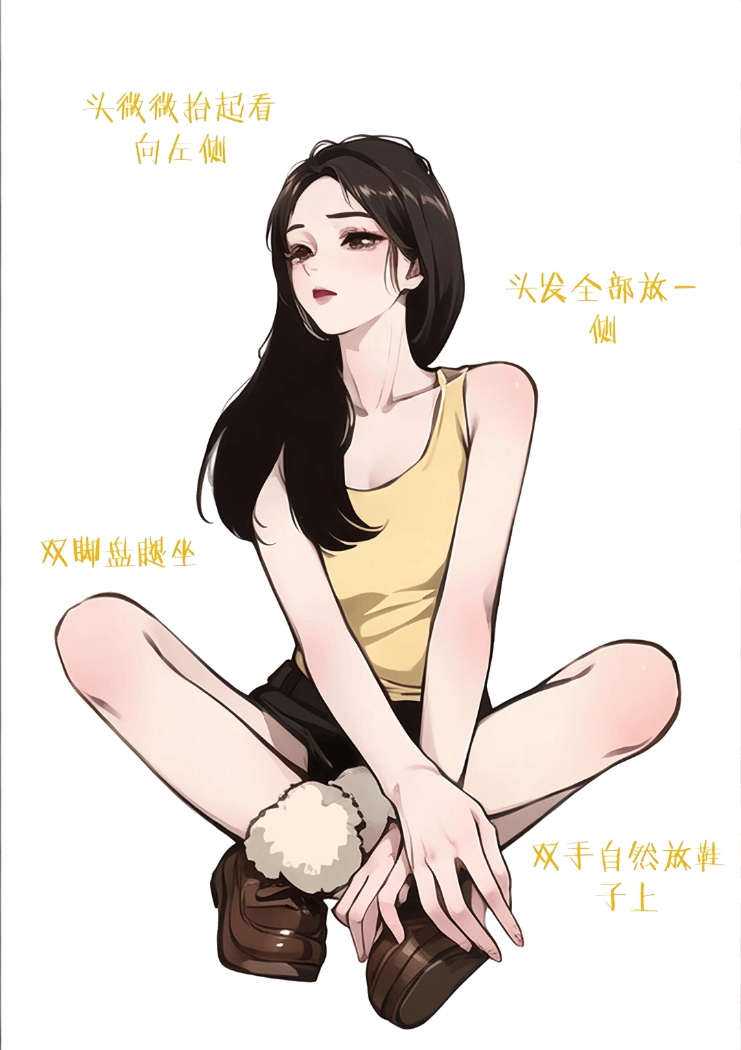 侧视盘腿坐