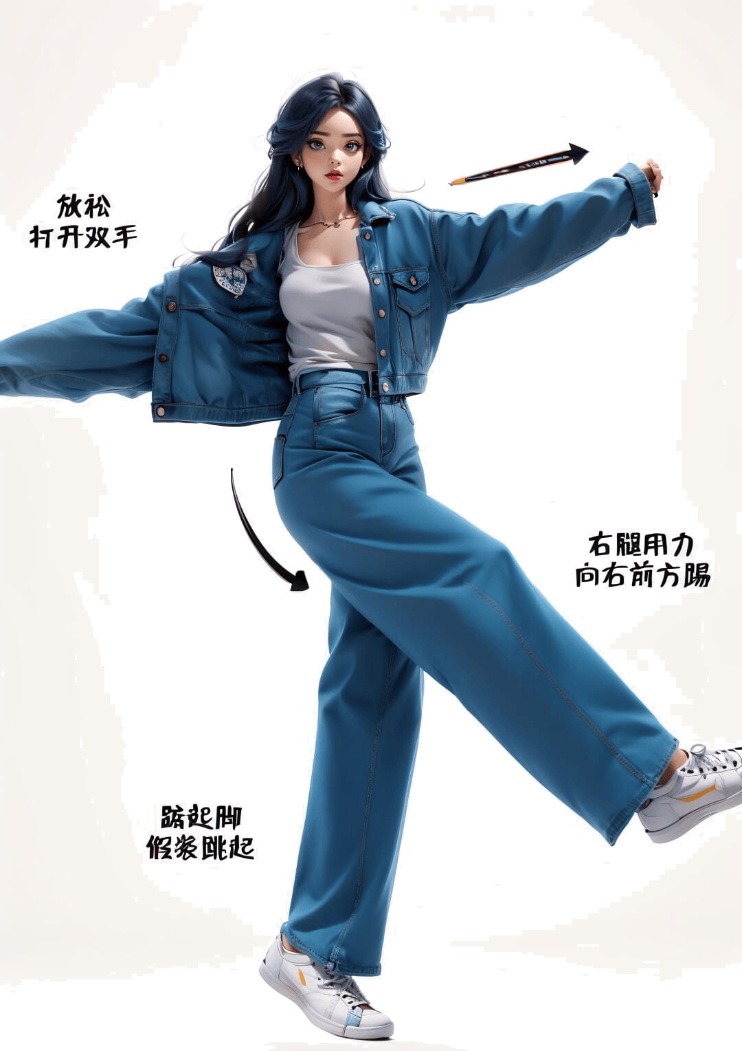 侧踢伸展姿态