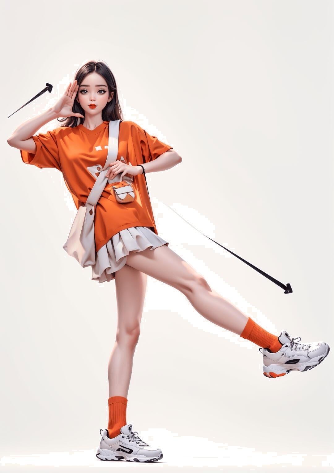 侧踢挥手互动