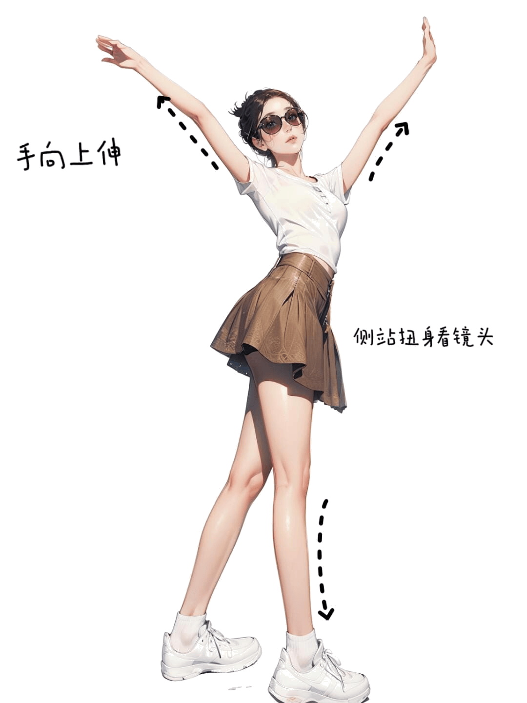 侧身伸展姿态