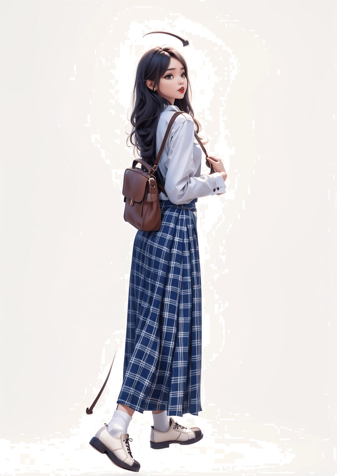 侧身回眸站姿