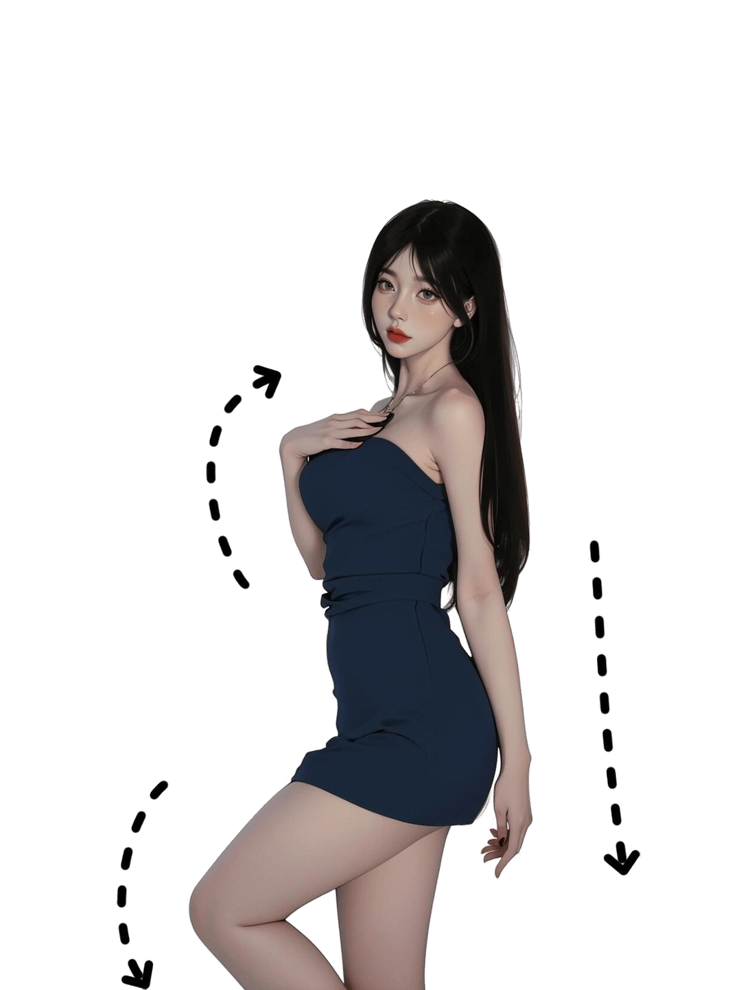 侧身回眸站姿