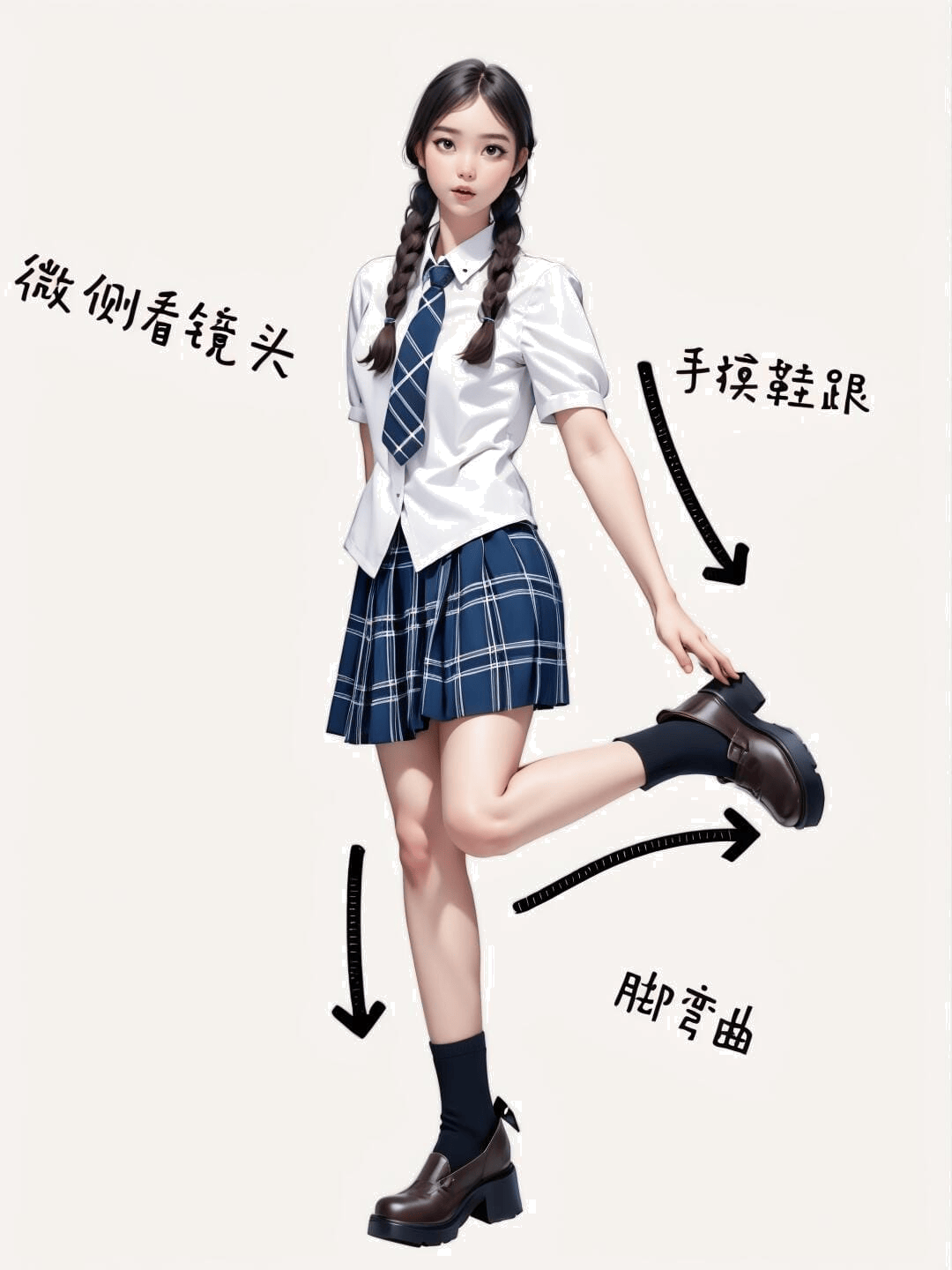 侧身摸鞋跟