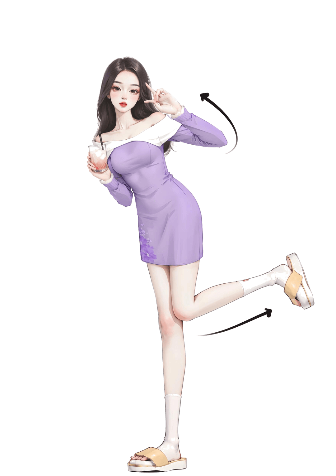 俏皮单腿站立