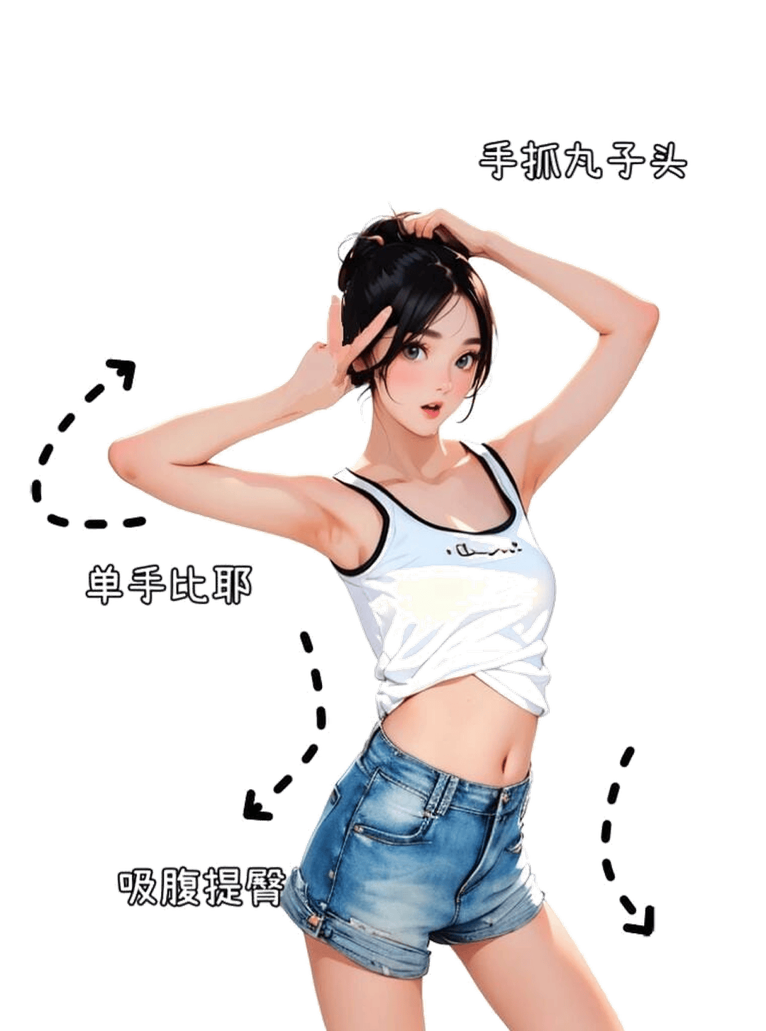 俏皮比耶站姿