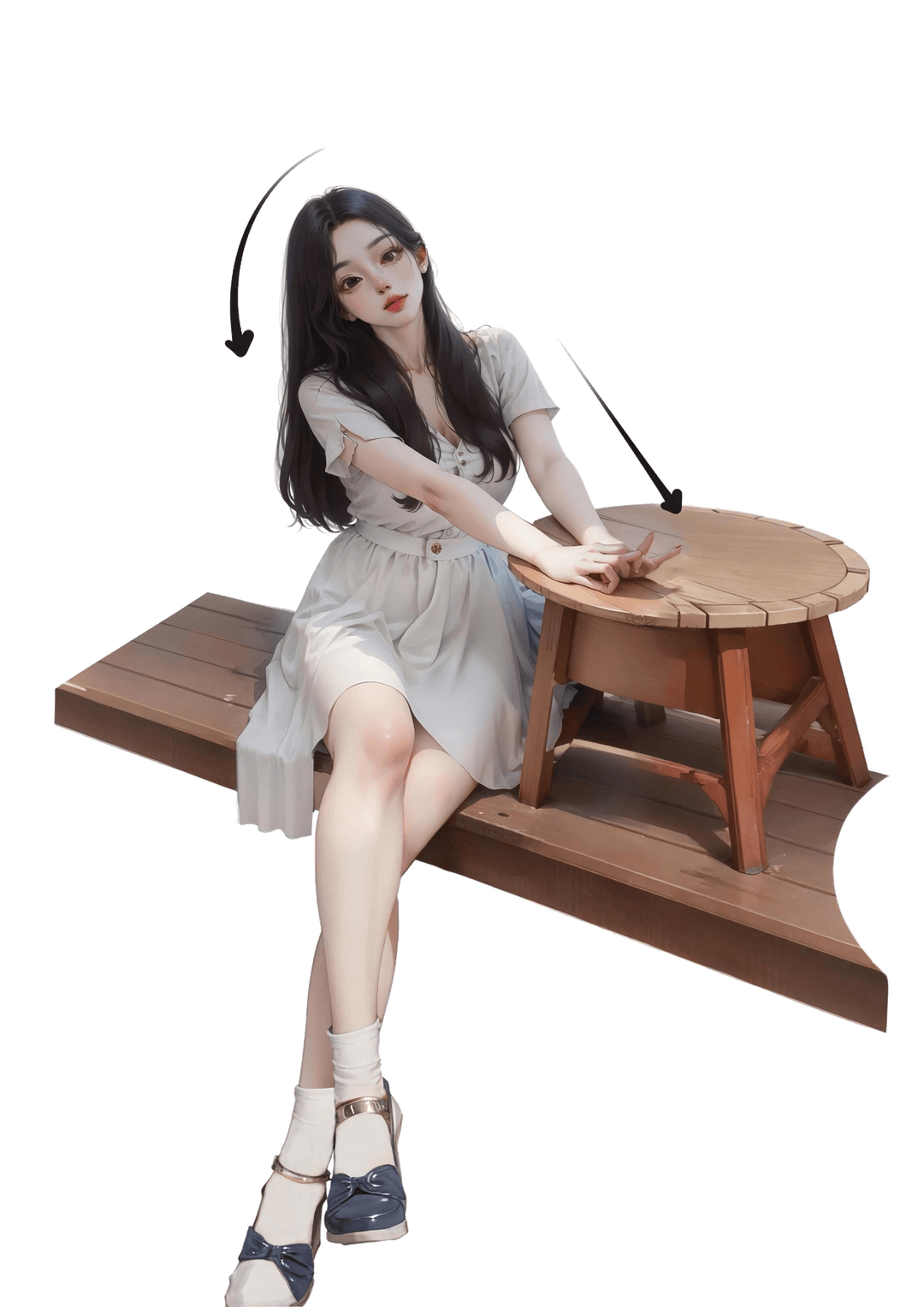 前倾探身姿态