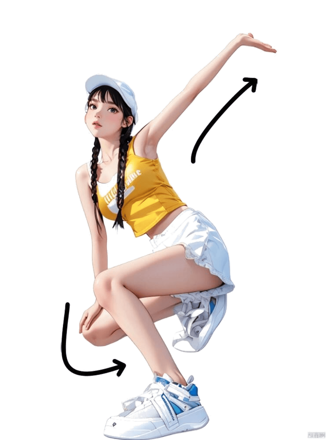 动感蹲姿伸展