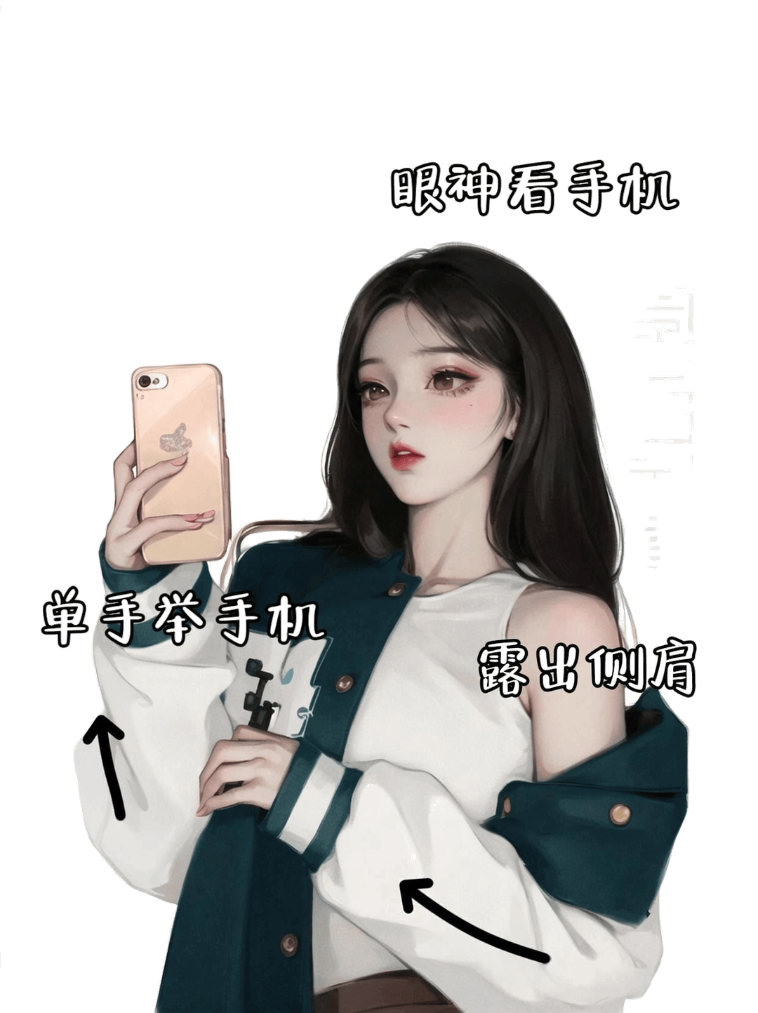 单手举手机自拍