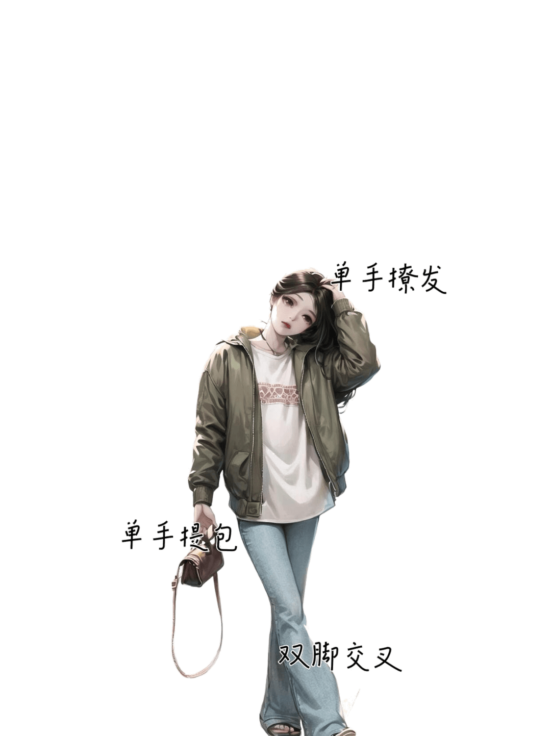 单手提包撩发