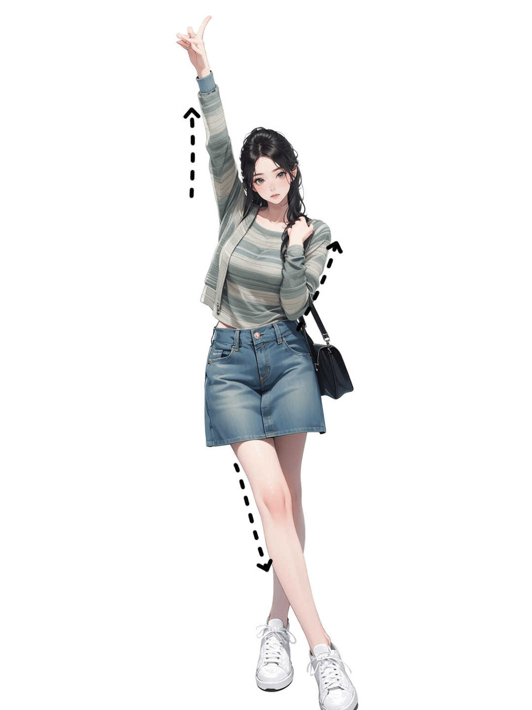 单手高举伸展