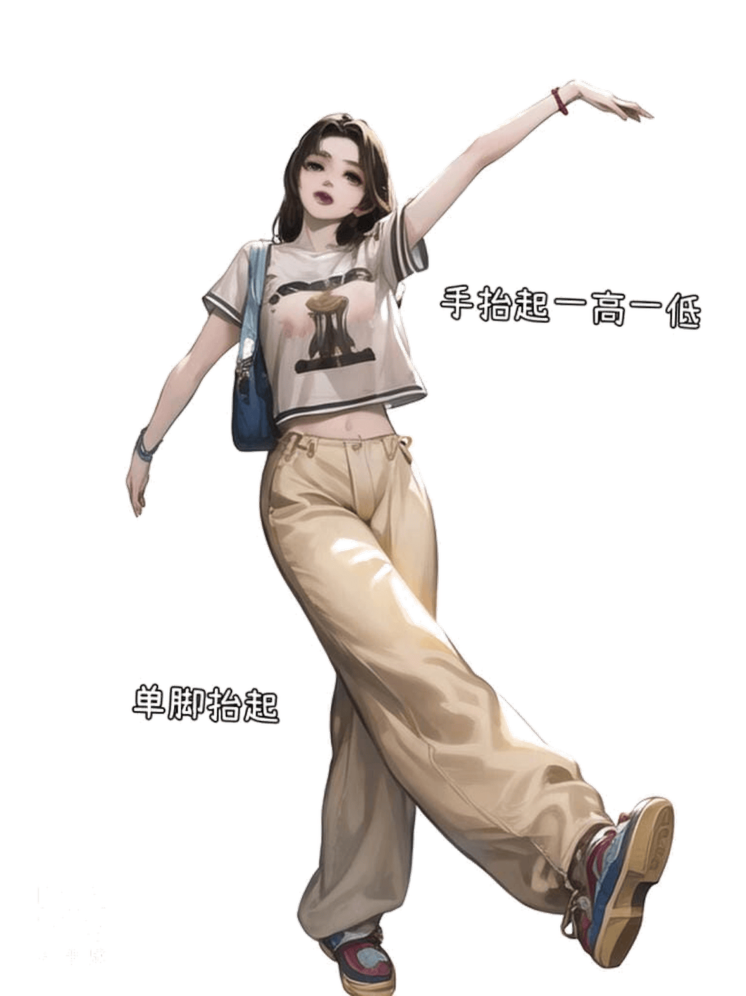 单腿伸展舞蹈姿