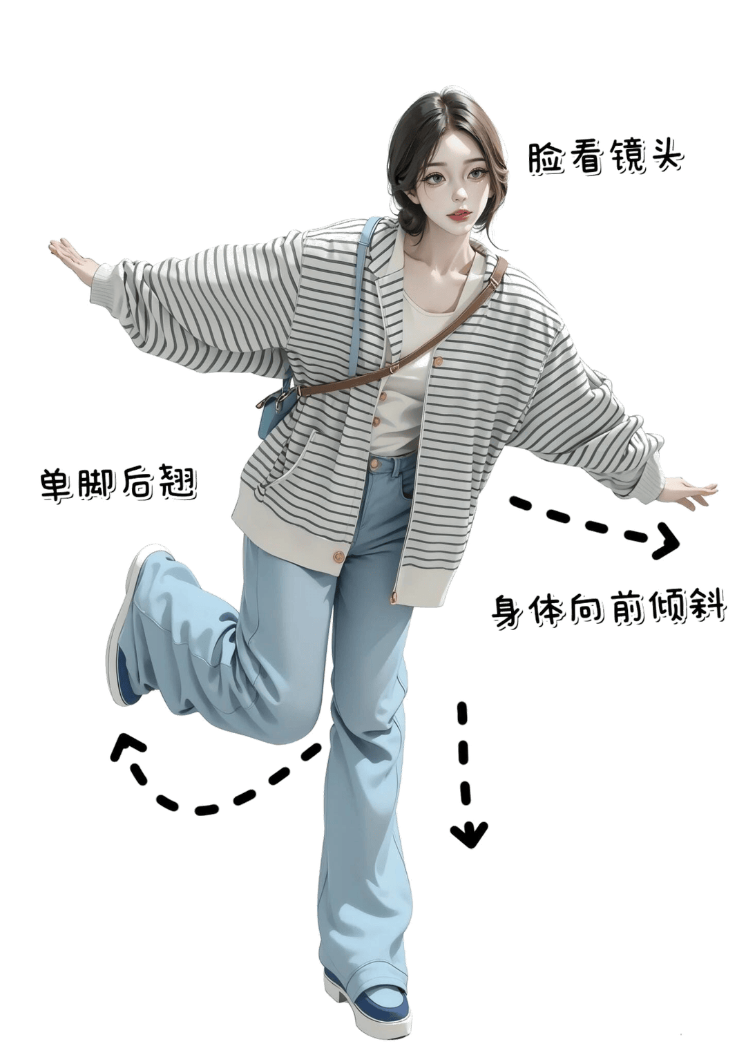单腿后翘前倾动态