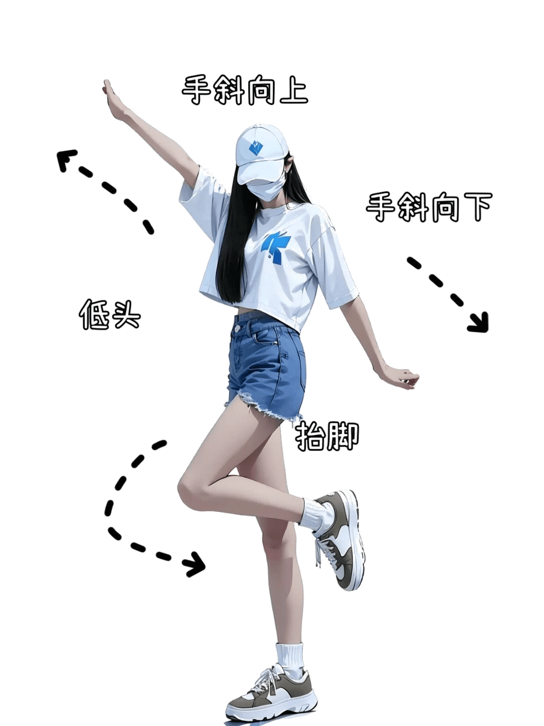 单腿平衡伸展姿态