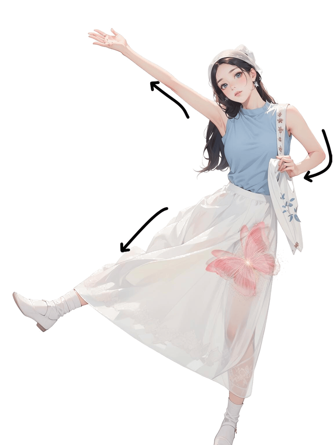 单腿旋转舞姿