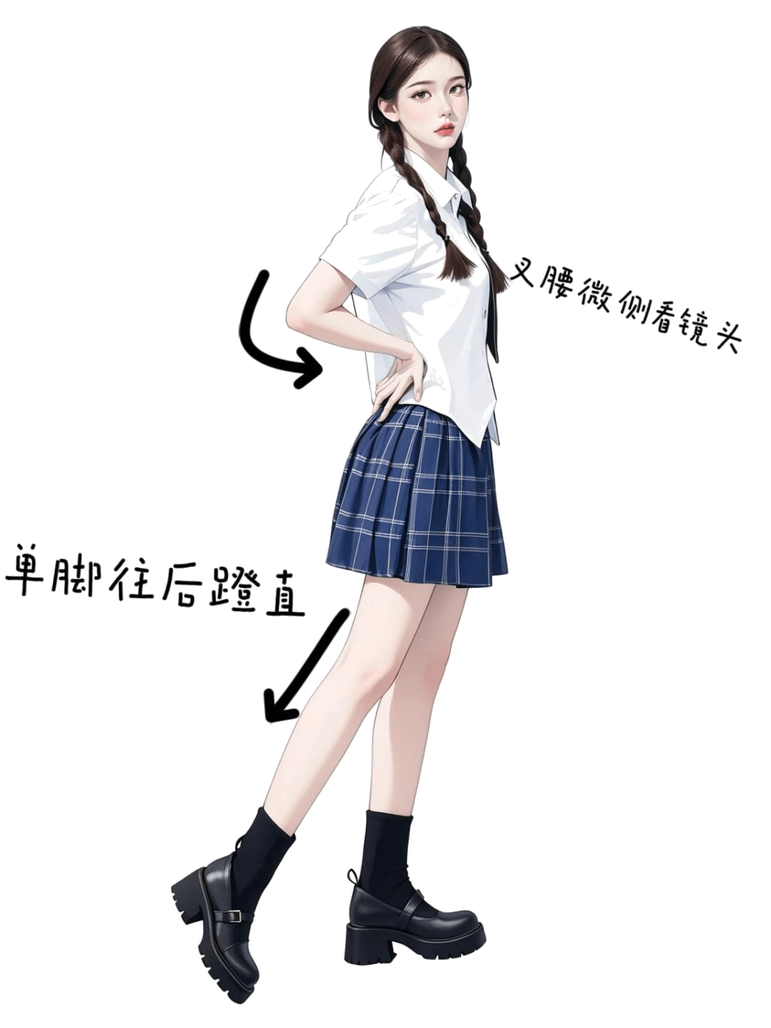 叉腰侧身踢腿