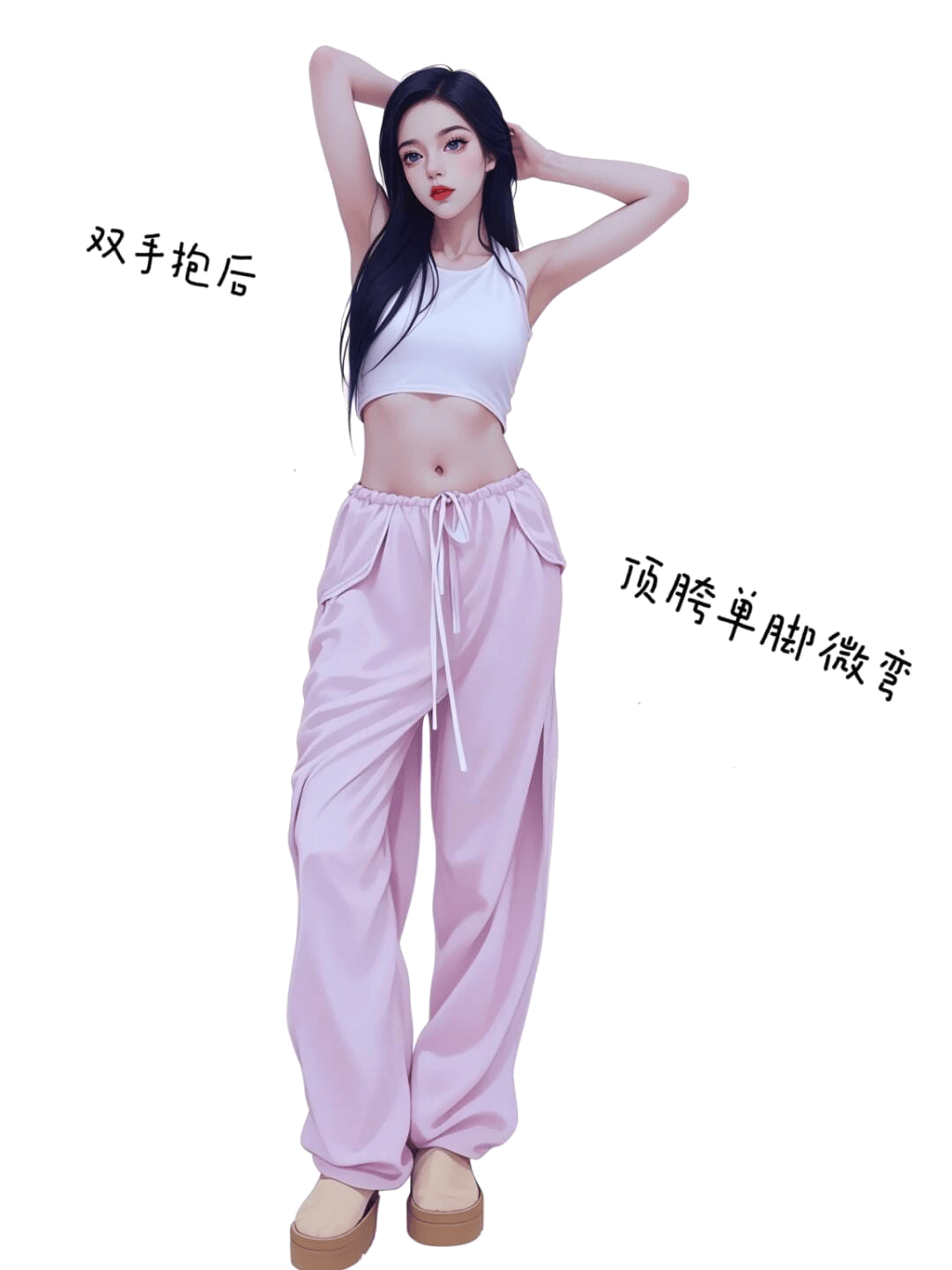 双手抱后顶胯