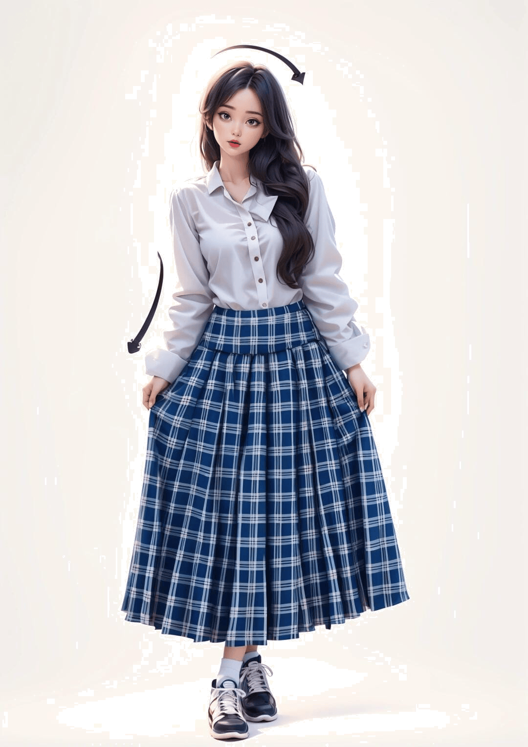 双手插兜站立