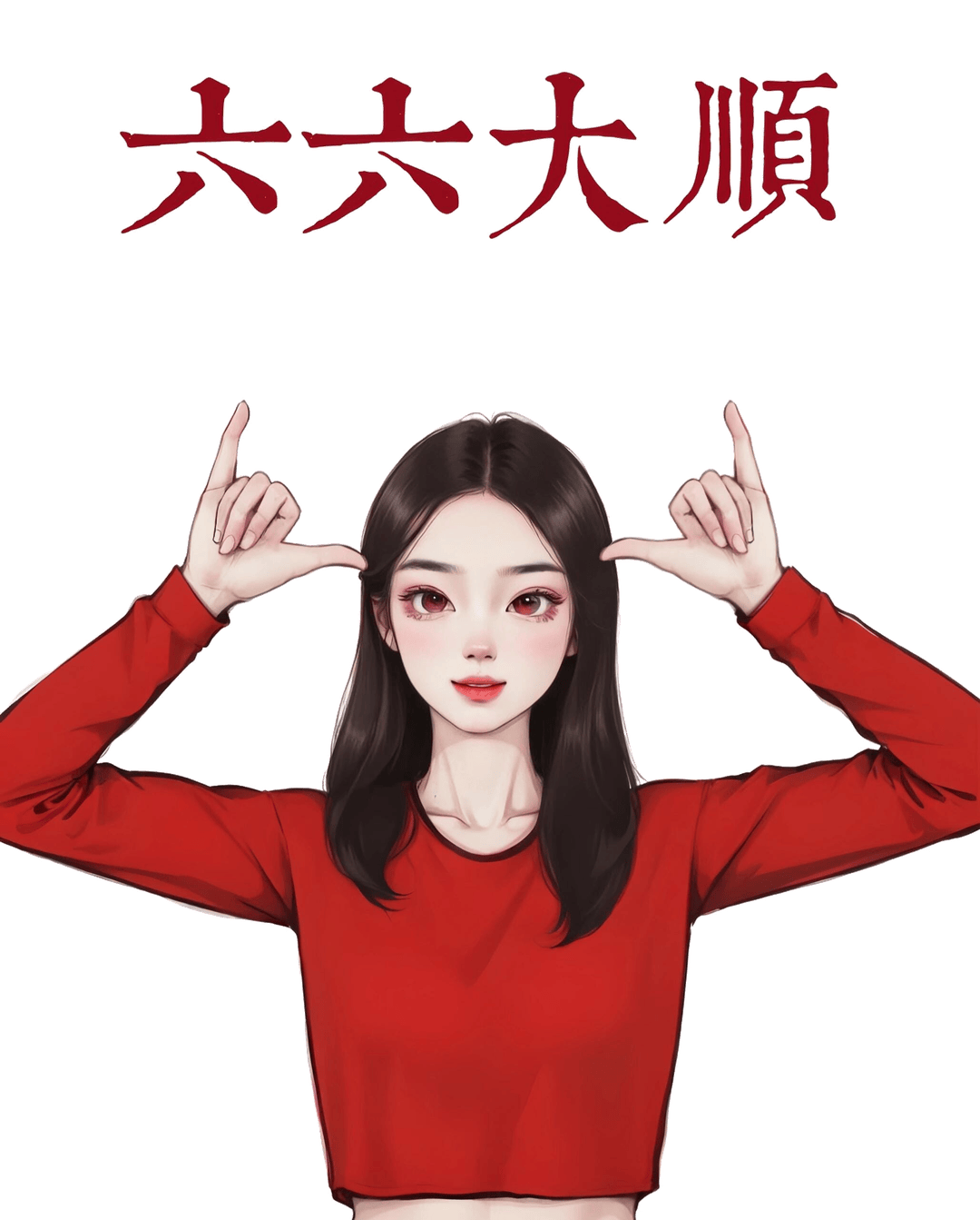 双手比六手势