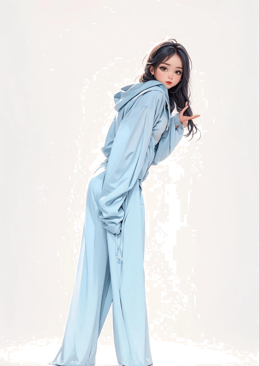 回眸侧身摆姿