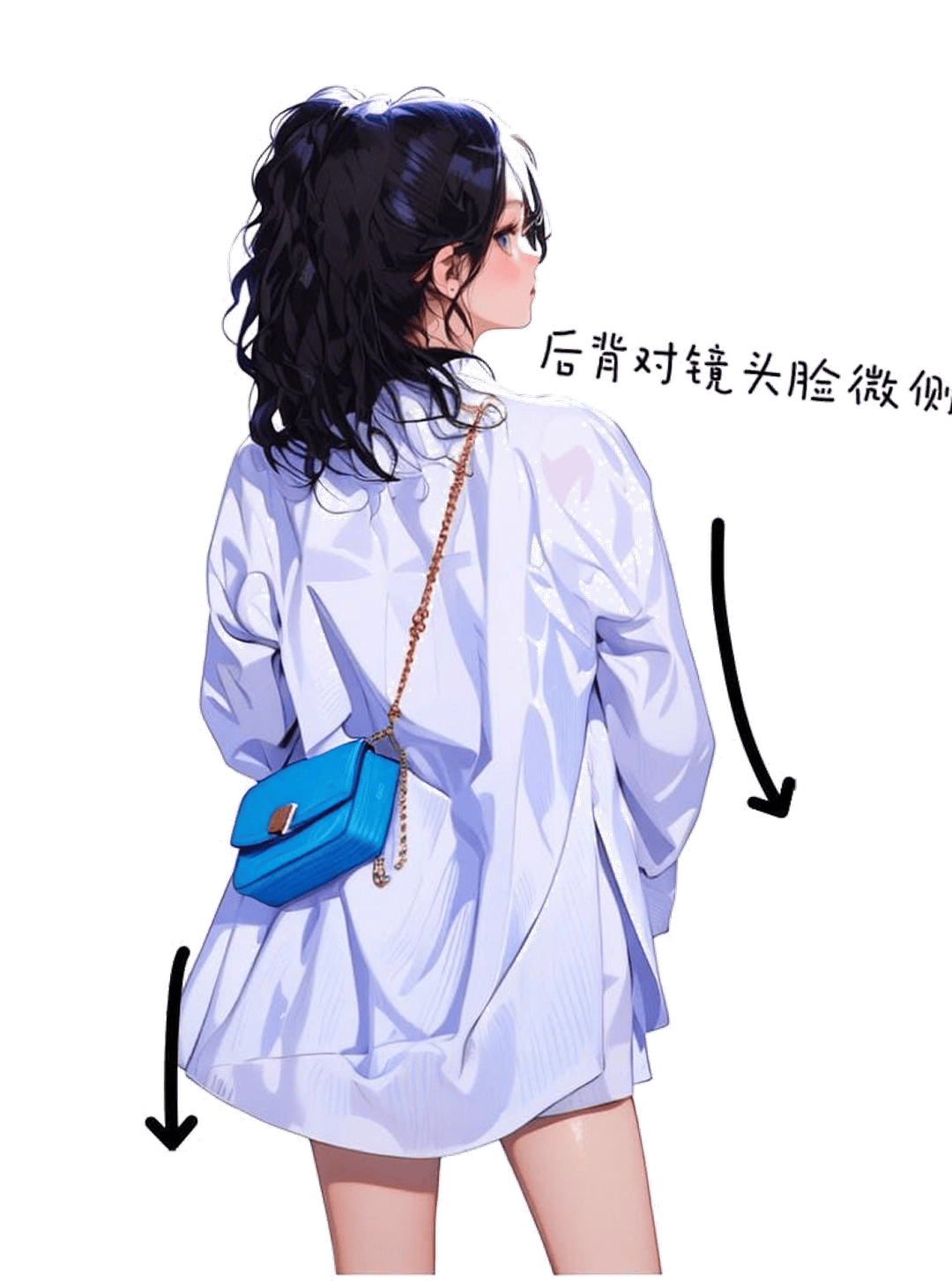 回眸侧身站姿