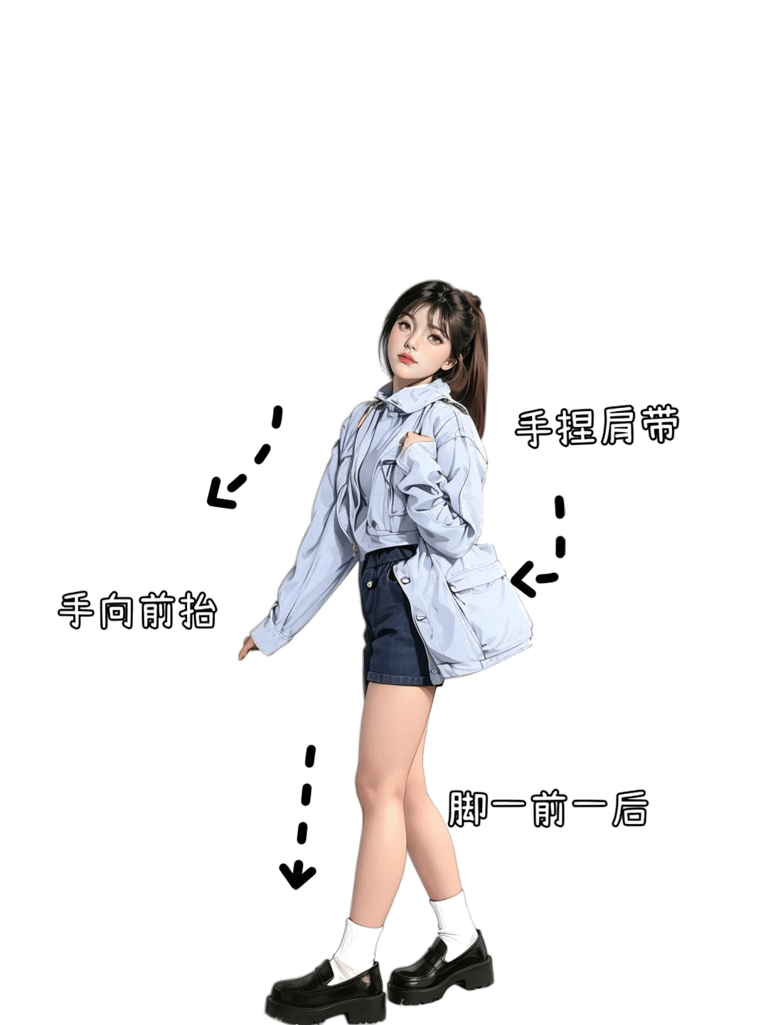 回眸侧身站姿