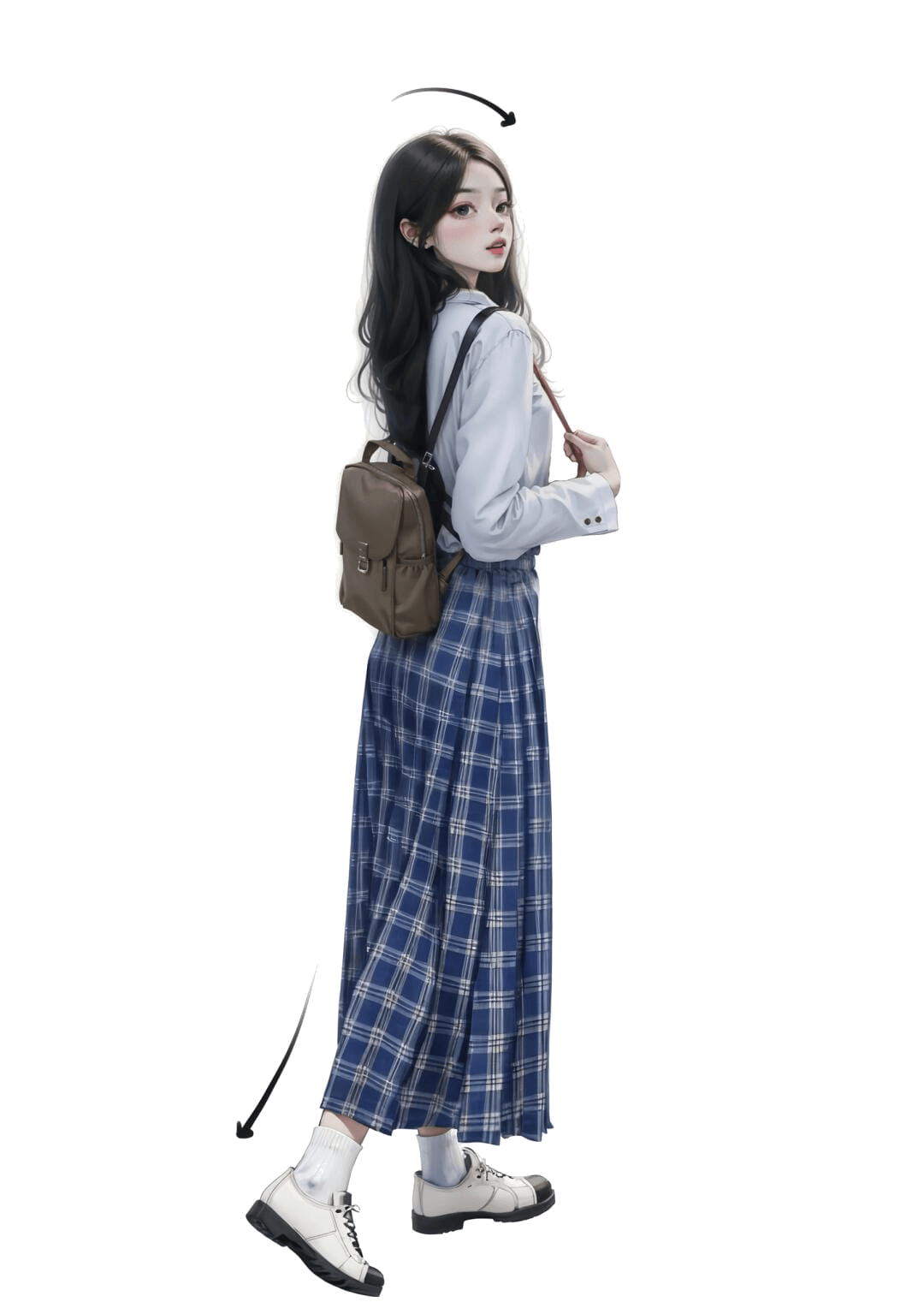 回眸背包站姿