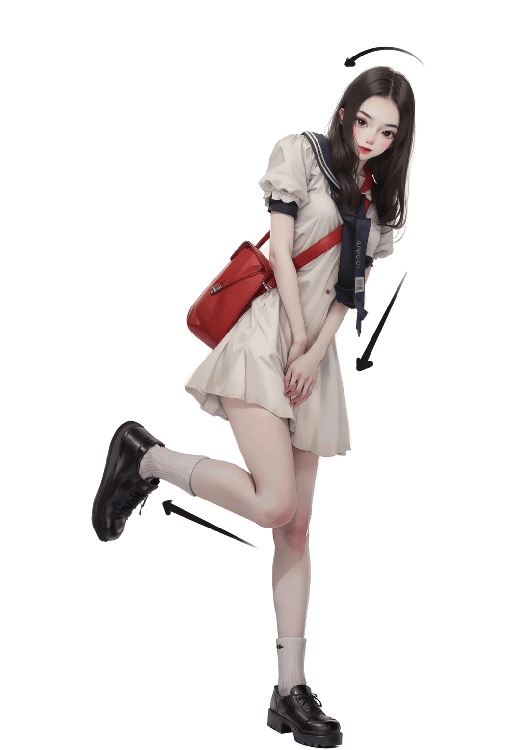 回眸顾盼姿态