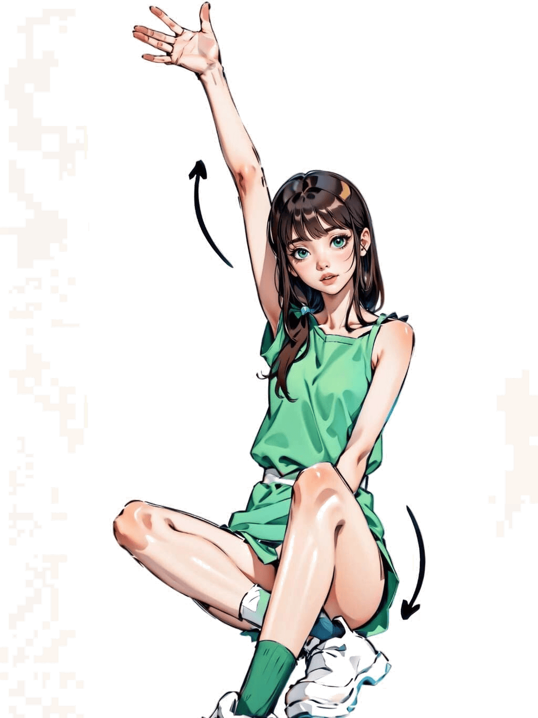 坐姿伸展动作