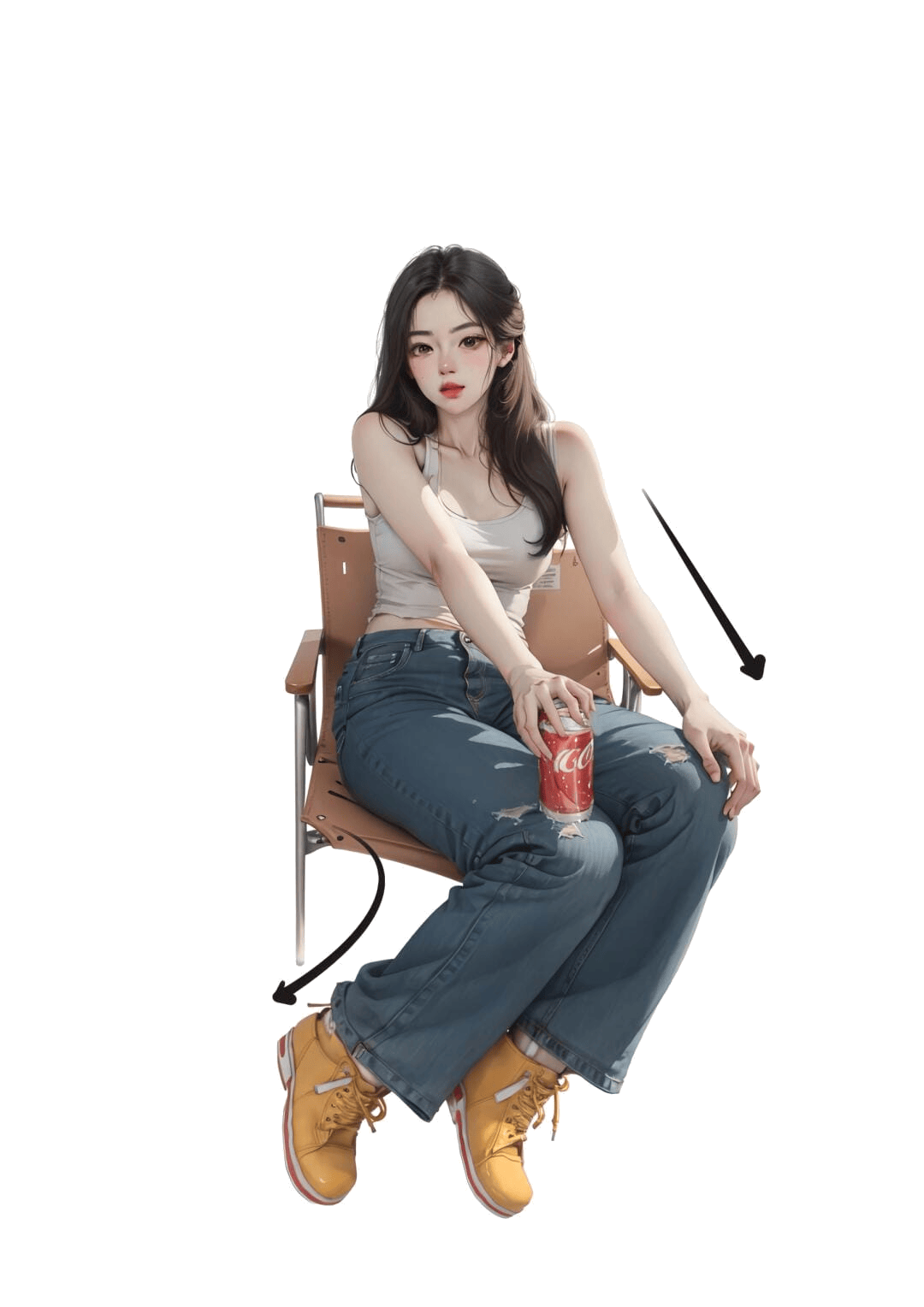 坐姿侧身姿态