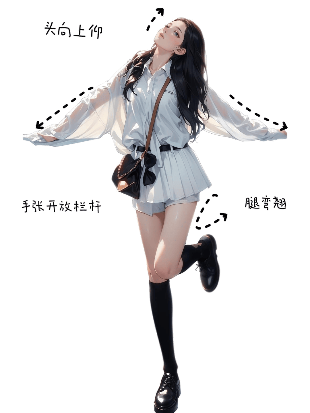 少女舒展跳跃