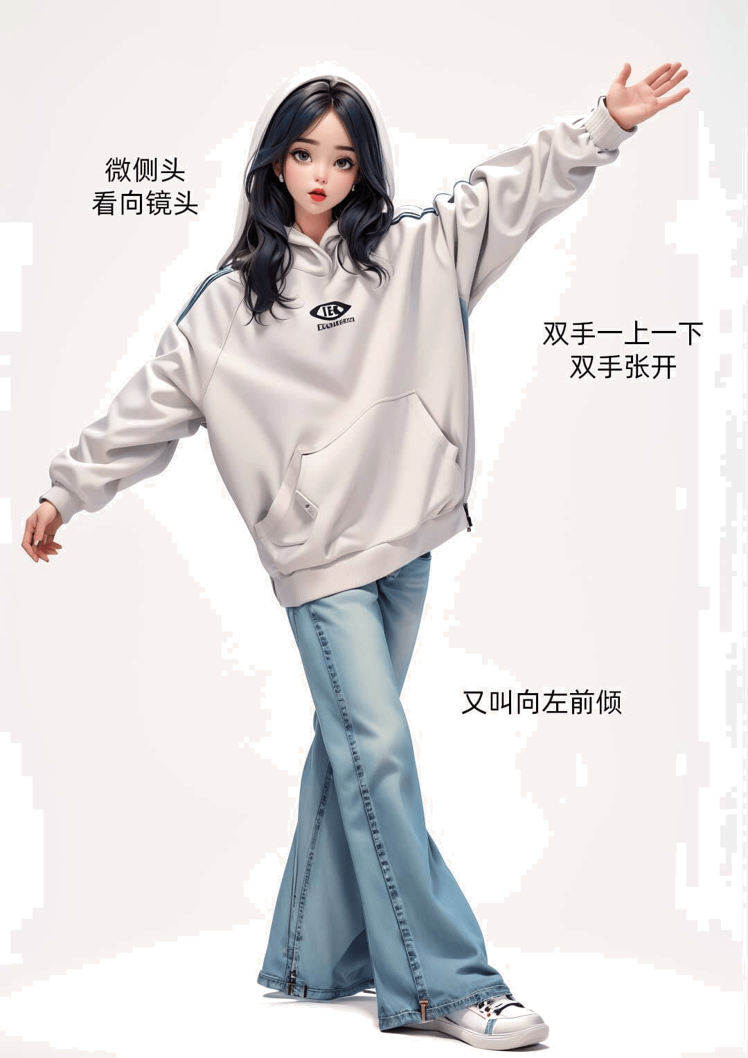 张开双臂站姿