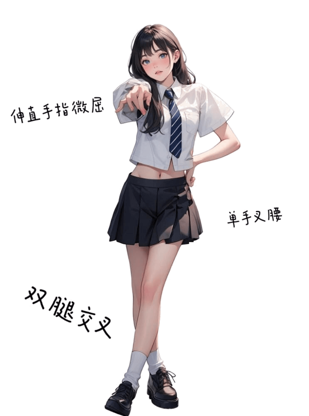 指向前方站姿