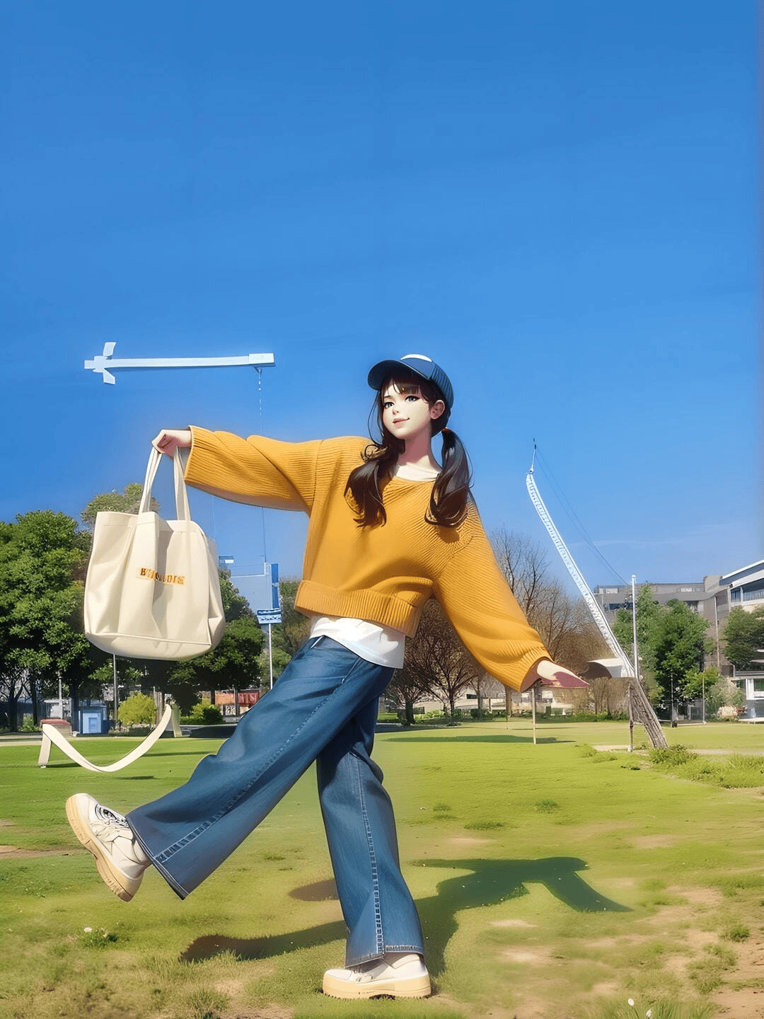 提包跳跃定格