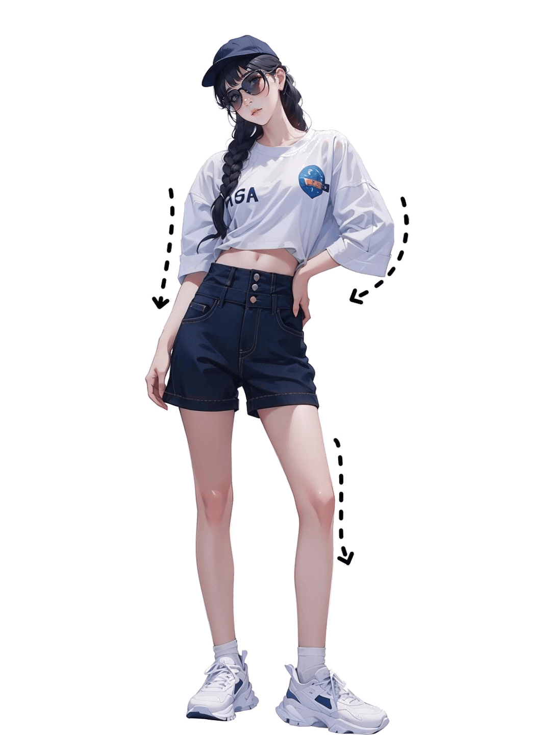 插兜侧身站姿