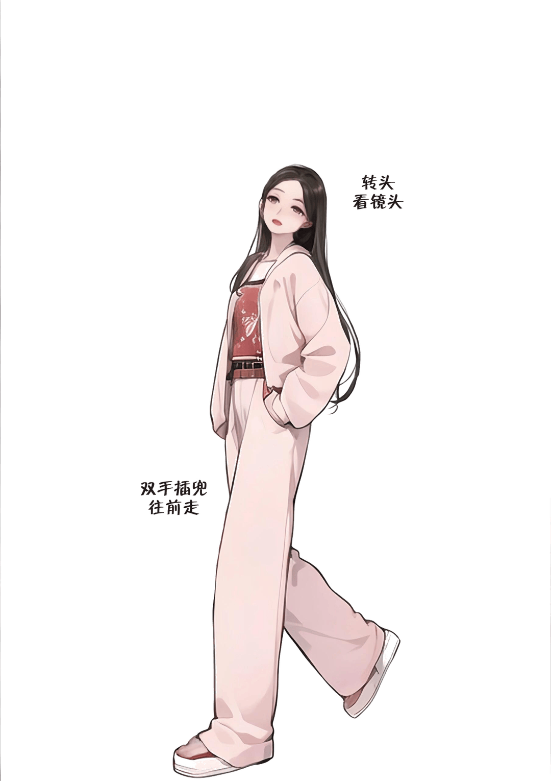 插兜回眸看镜头