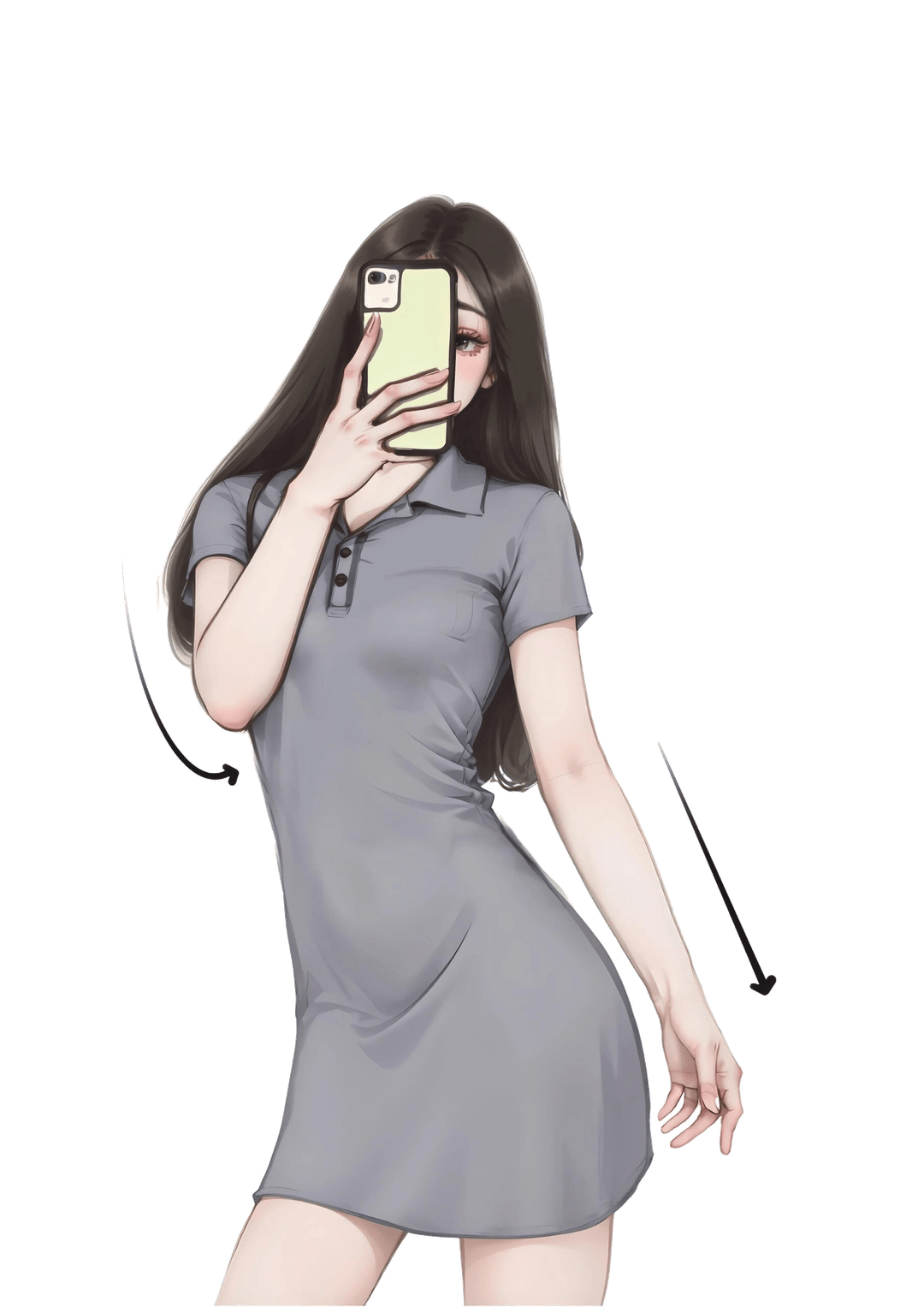 斜侧单手自拍