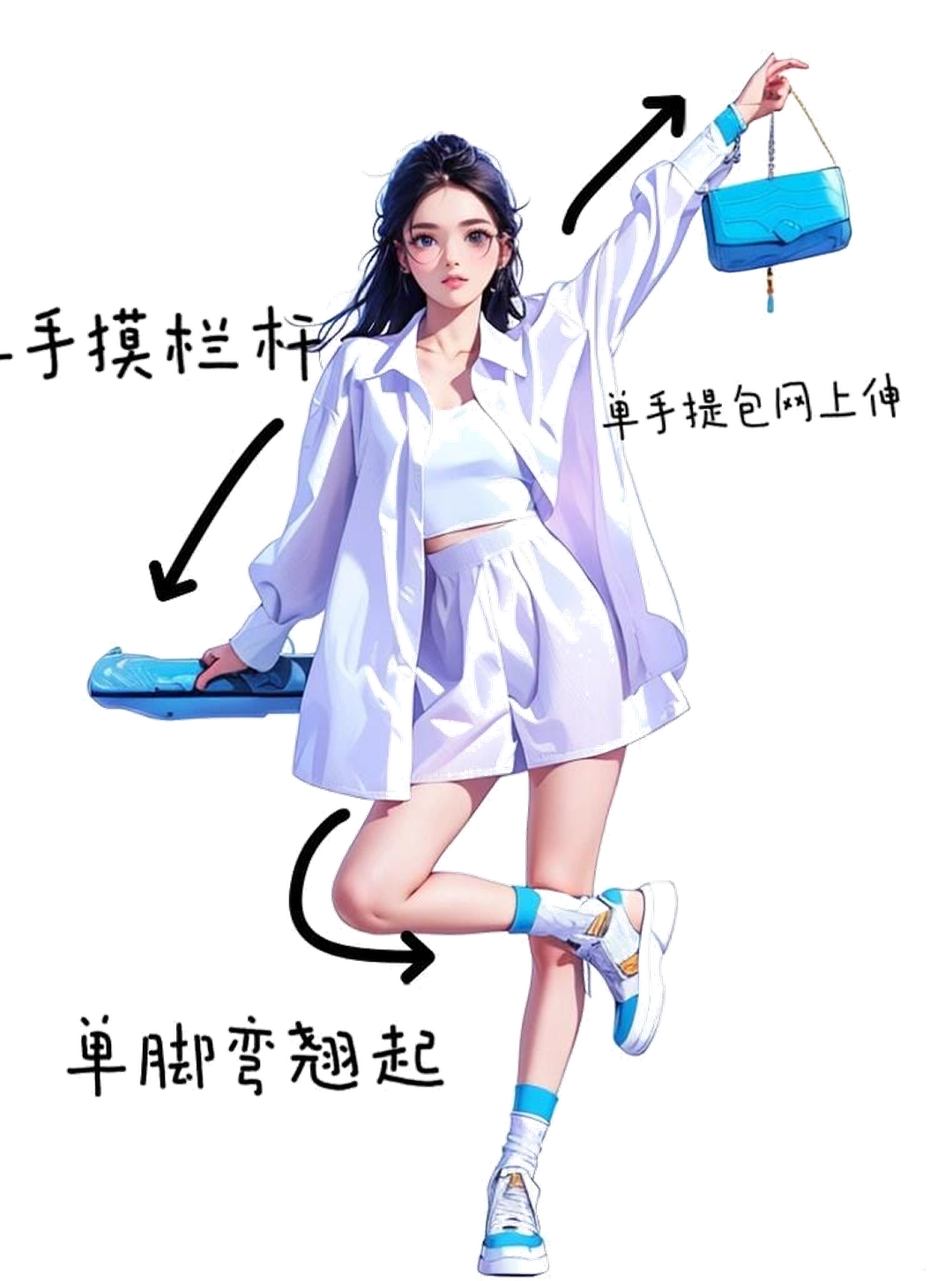 活力单腿翘起