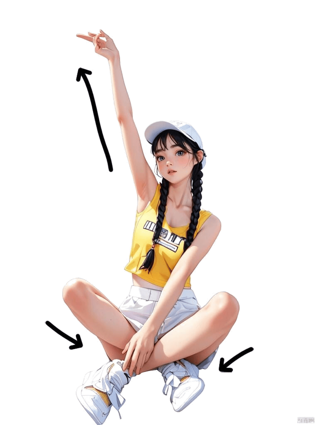 活力坐姿指天